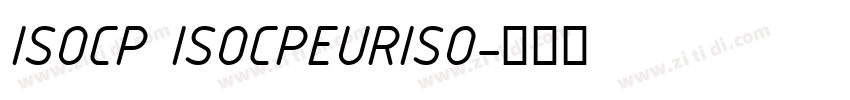 ISOCP ISOCPEURISO字体转换